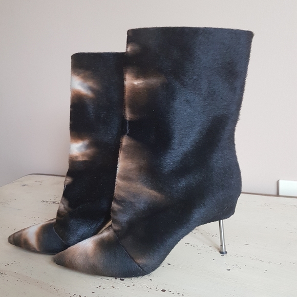 ❤Kurt Geiger London❤ Fur and leather booties